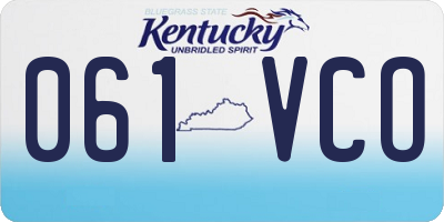 KY license plate 061VCO