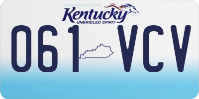 KY license plate 061VCV