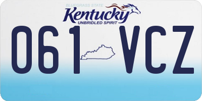 KY license plate 061VCZ