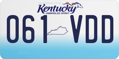 KY license plate 061VDD