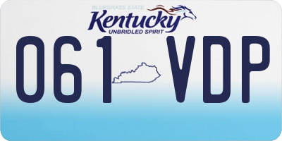 KY license plate 061VDP