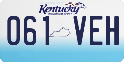 KY license plate 061VEH