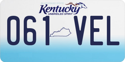 KY license plate 061VEL