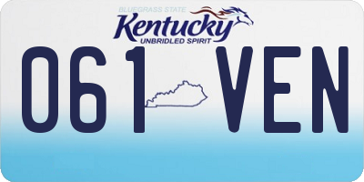 KY license plate 061VEN