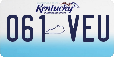 KY license plate 061VEU