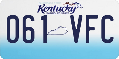 KY license plate 061VFC