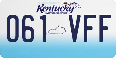 KY license plate 061VFF