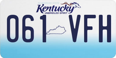KY license plate 061VFH