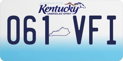 KY license plate 061VFI