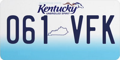 KY license plate 061VFK