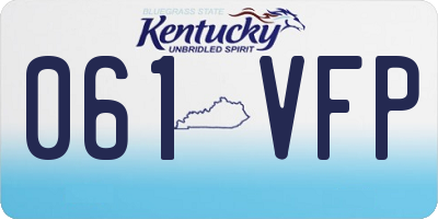 KY license plate 061VFP