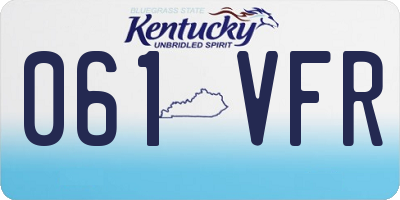 KY license plate 061VFR