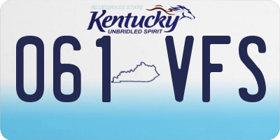 KY license plate 061VFS