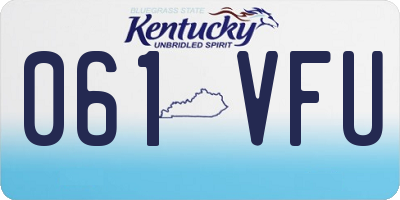 KY license plate 061VFU