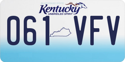 KY license plate 061VFV
