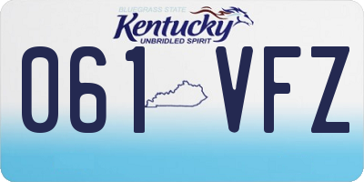 KY license plate 061VFZ