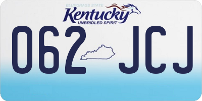 KY license plate 062JCJ