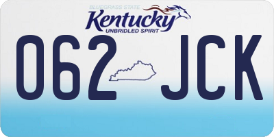 KY license plate 062JCK