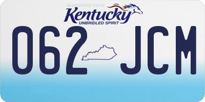 KY license plate 062JCM