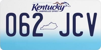 KY license plate 062JCV