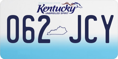 KY license plate 062JCY