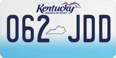 KY license plate 062JDD