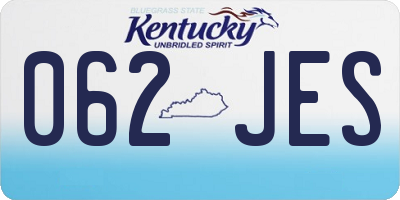 KY license plate 062JES