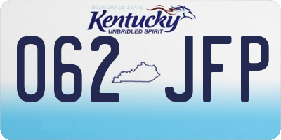 KY license plate 062JFP