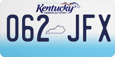 KY license plate 062JFX
