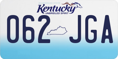 KY license plate 062JGA