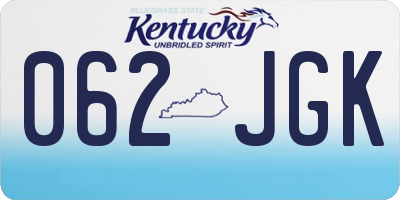 KY license plate 062JGK