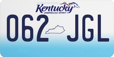 KY license plate 062JGL