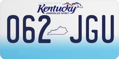 KY license plate 062JGU