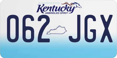 KY license plate 062JGX