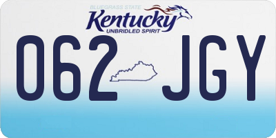 KY license plate 062JGY