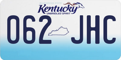 KY license plate 062JHC