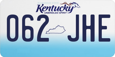 KY license plate 062JHE