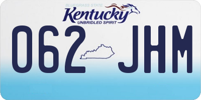 KY license plate 062JHM