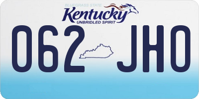 KY license plate 062JHO