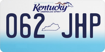 KY license plate 062JHP