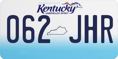 KY license plate 062JHR