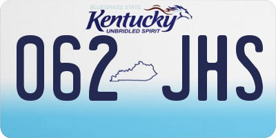 KY license plate 062JHS