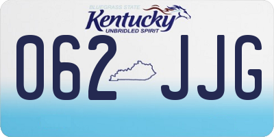 KY license plate 062JJG