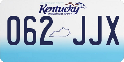 KY license plate 062JJX