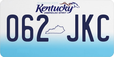 KY license plate 062JKC