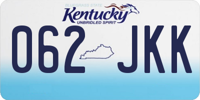 KY license plate 062JKK