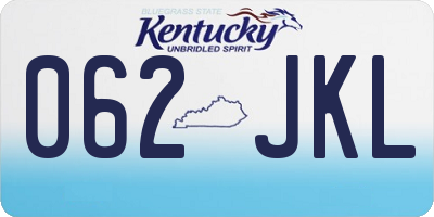 KY license plate 062JKL