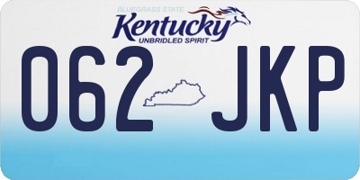 KY license plate 062JKP