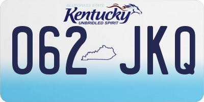 KY license plate 062JKQ