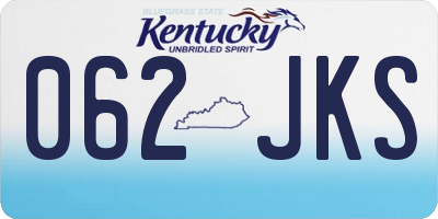 KY license plate 062JKS